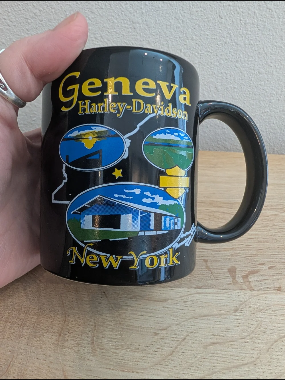 Harley-Davidson Geneva New York Black Logo Mug